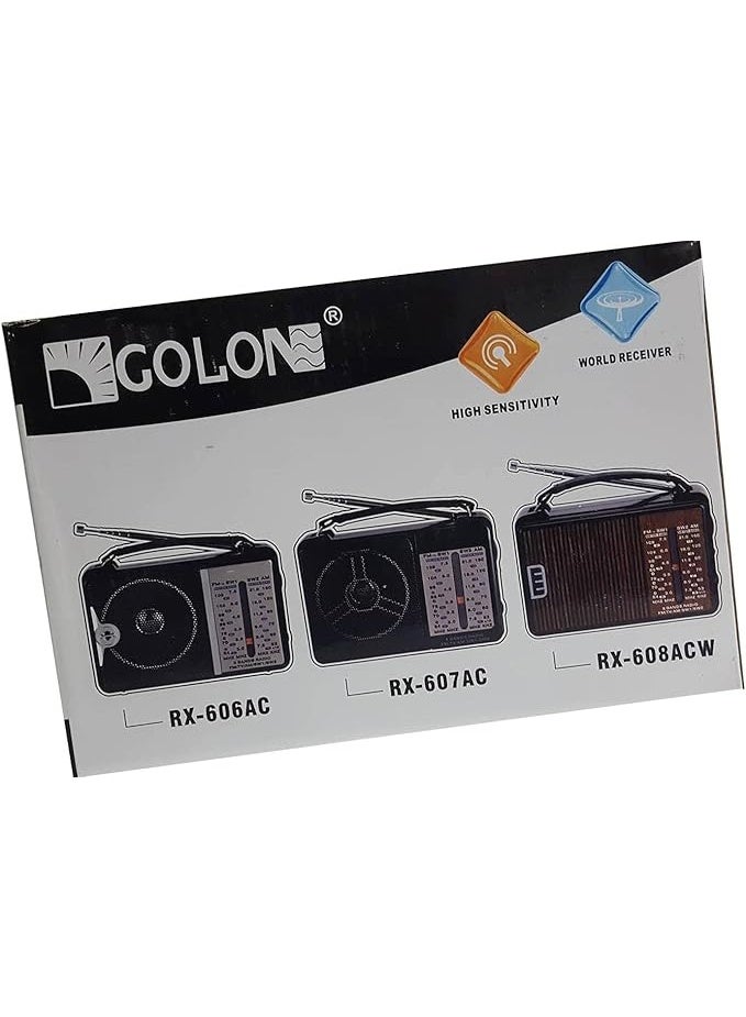 راديو ترانزستور ايه ام/اف ام/اس دبليو 1/اس دبليو يعمل بالتيار المتردد أو البطارية، يحتوي على أفضل مكبر صوت كبير للاستقبال ومقبض ضبط دقيق، موديل - Image 5